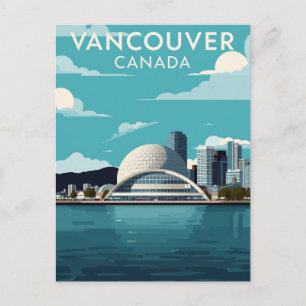 Carte Postale Voyage Rétro à Vancouver Canada