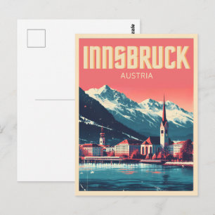 Carte Postale Voyage rétro Innsbruck Tyrol - Cadeaux des Alpes a