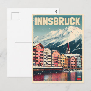 Carte Postale Voyage rétro Innsbruck Tyrol - Cadeaux des Alpes a