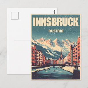 Carte Postale Voyage rétro Innsbruck Tyrol - Cadeaux des Alpes a