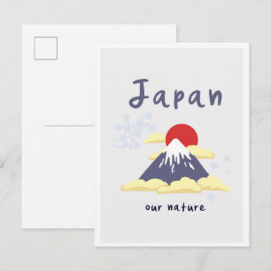 Carte Postale Voyage Rétro Montagne Japon Tokyo