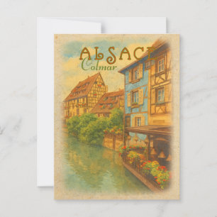 Carte Postale Voyage Rétro Vintage - Colmar Alsace France