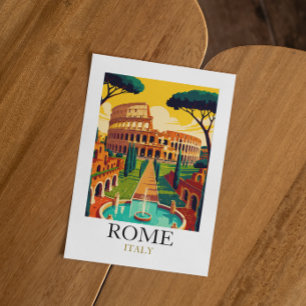 Carte Postale Voyage Rome Italie Colisée Vintage
