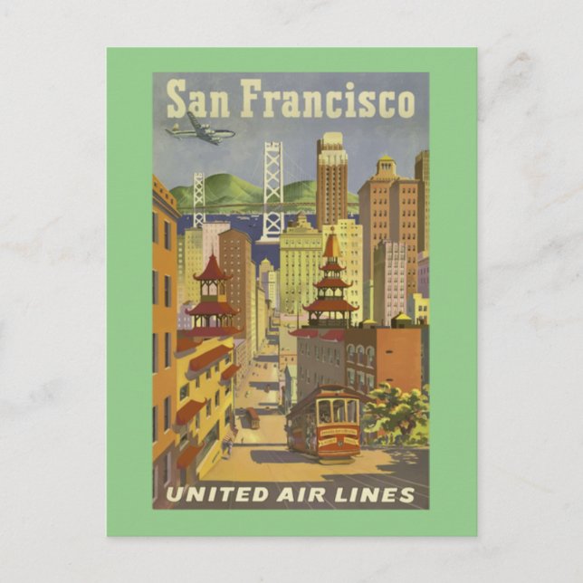 Carte Postale Voyage San    FranciscoVintage (Devant)