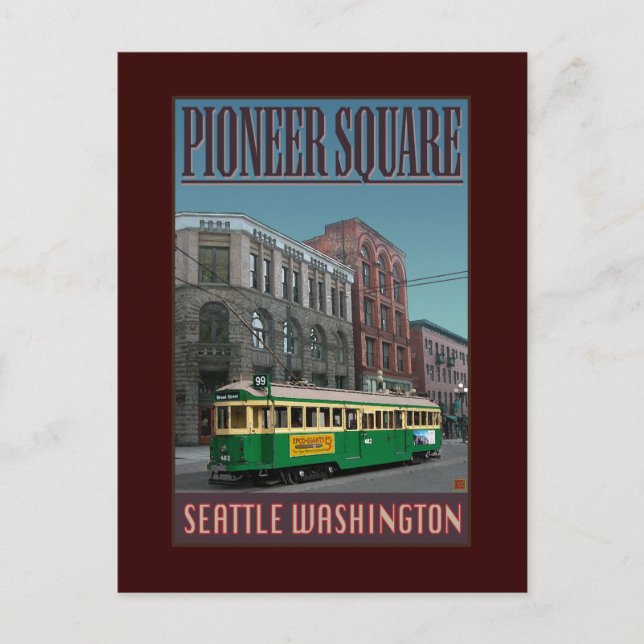Carte Postale VOYAGE-Seattle-Pioneer Carré- (Devant)
