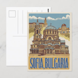 Carte Postale Voyage Sofia, bulgarie cadeaux vintages et souveni