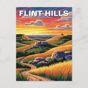 Carte Postale Voyage Souvenir des collines de silex du Kansas