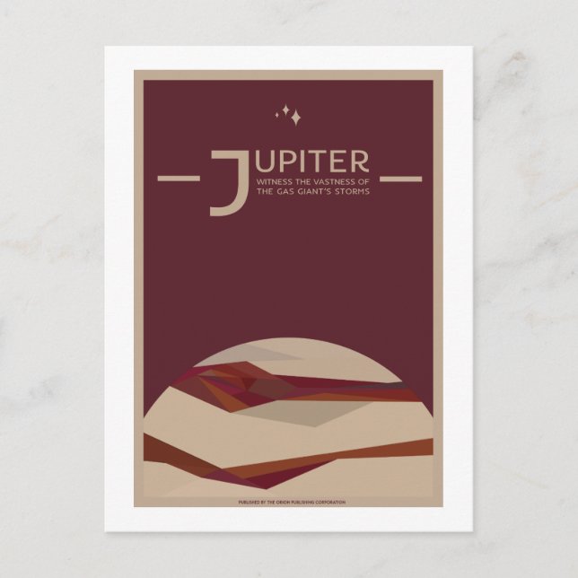 Carte postale Voyage spatial - Jupiter (Devant)