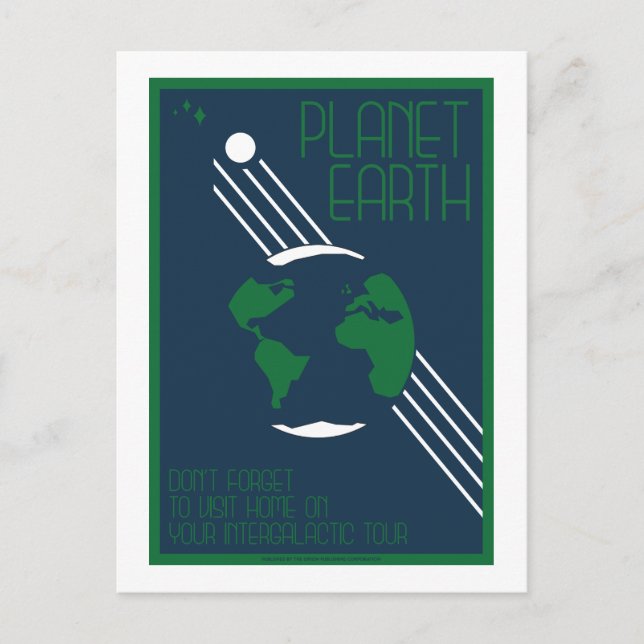 Carte postale Voyage spatial - Terre (Devant)