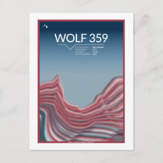 Carte postale Voyage spatial - Wolf 359