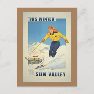 Carte Postale Voyage Sun Valley IdahoVintage