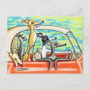 Carte Postale Voyage sur la route par Andie
