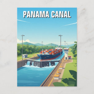 Carte Postale Voyage sur le canal de Panama