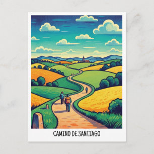 Carte Postale Voyage sur le chemin de Saint-Jacques