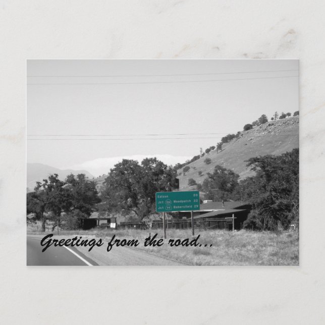 Carte Postale Voyage sur route (Devant)