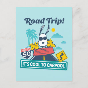 Carte Postale Voyage sur route cacahuètes C'est Cool au covoit