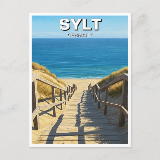 Carte Postale Voyage Sylt Allemagne (Devant)