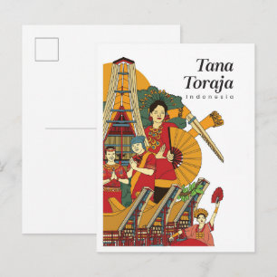 Carte Postale Voyage Tana Toraja Indonésie