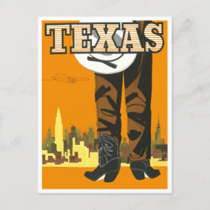 Carte postale voyage Texas vintage