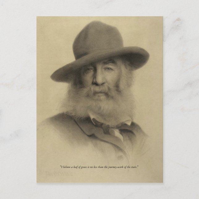 Carte Postale "Voyage-travail des étoiles" Walt Whitman (Devant)