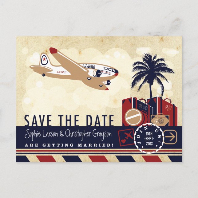 Carte postale Voyage vintage (Devant)