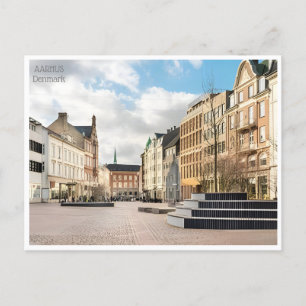 Carte Postale voyage vintage Aarhus Danemark ville Maisons
