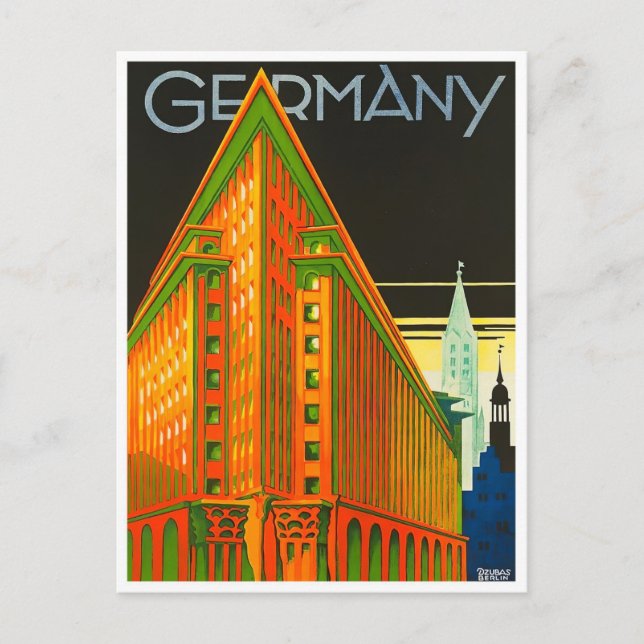Carte postale voyage vintage Allemagne (Devant)