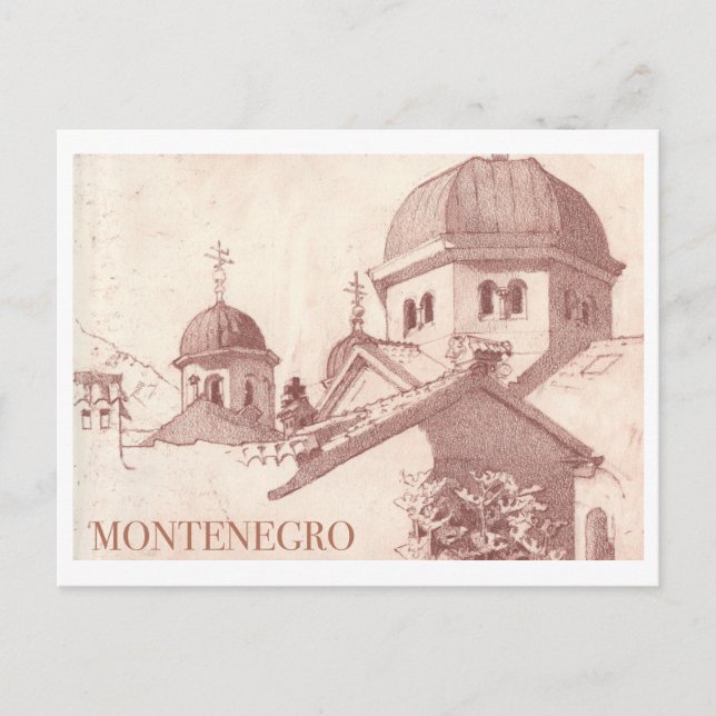 Carte Postale Voyage vintage au Monténégro (Devant)