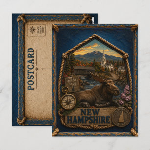 Carte Postale Voyage Vintage au New Hampshire