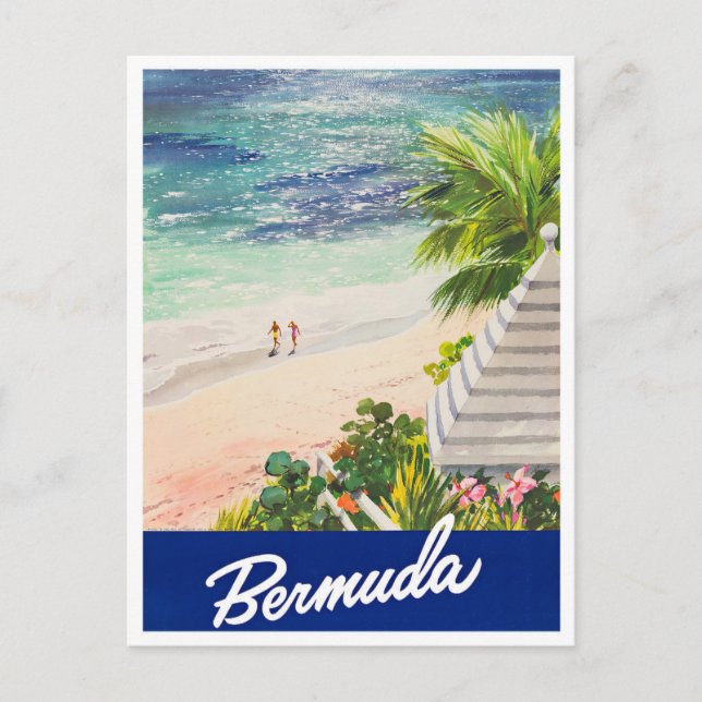 Carte postale voyage vintage Bermudes (Devant)