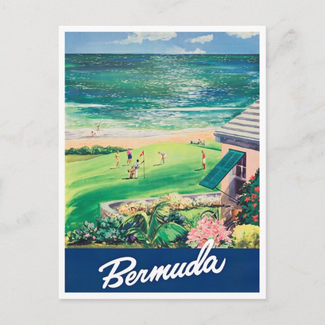 Carte postale voyage vintage Bermudes (Devant)