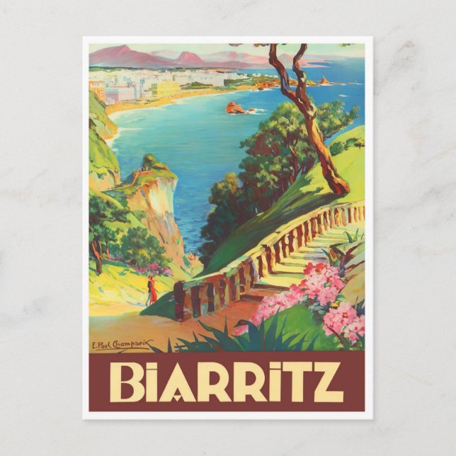 Carte Postale Voyage vintage Biarritz France (Devant)