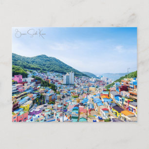 Carte Postale Voyage vintage Busan Corée du Sud Rétro vacances