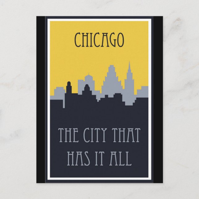 Carte postale voyage Vintage - Chicago (Devant)