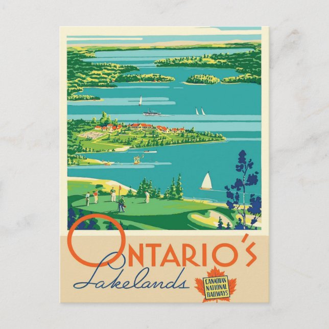 Carte postale voyage vintage de Ontario Canada (Devant)