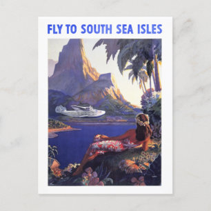 Carte Postale Voyage vintage des îles de la mer du Sud