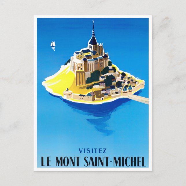 Carte Postale Voyage vintage du Mont Saint Michel France (Devant)