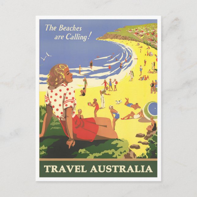 Carte Postale Voyage vintage en Australie (Devant)