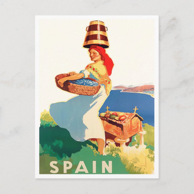 Carte Postale Voyage vintage en Espagne (Devant)