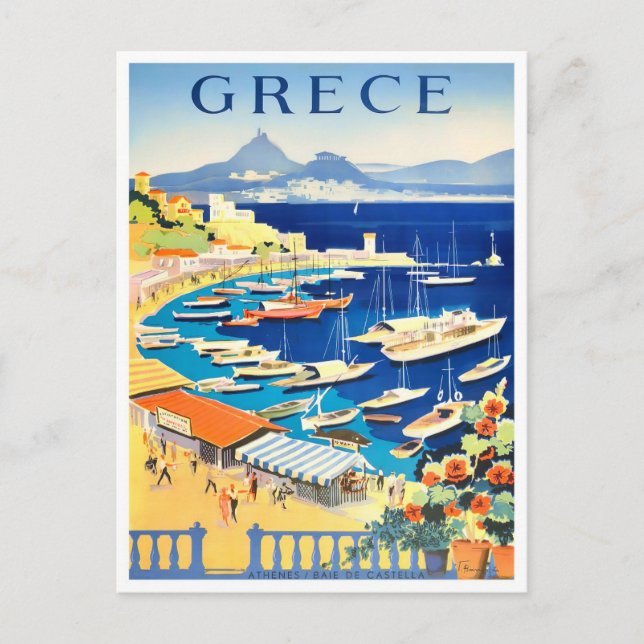 Carte postale Voyage vintage en Grèce (Devant)