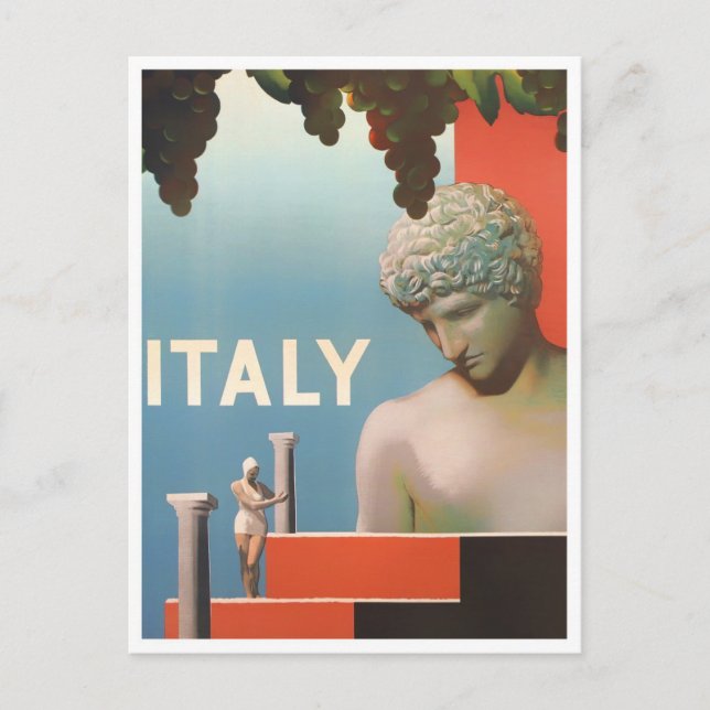 Carte Postale Voyage vintage en Italie (Devant)