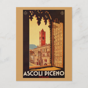 Carte Postale Voyage vintage en Italie et Ascoli Piceno