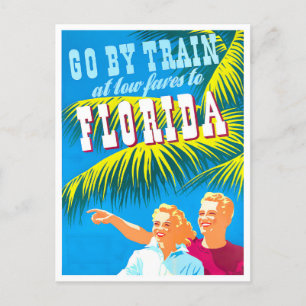 Carte postale voyage vintage Floride