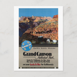 Carte Postale Voyage Vintage Grand Canyon