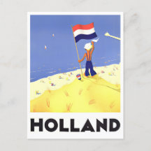 Carte postale voyage vintage Holland