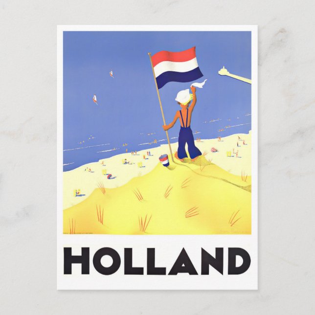 Carte postale voyage vintage Holland (Devant)