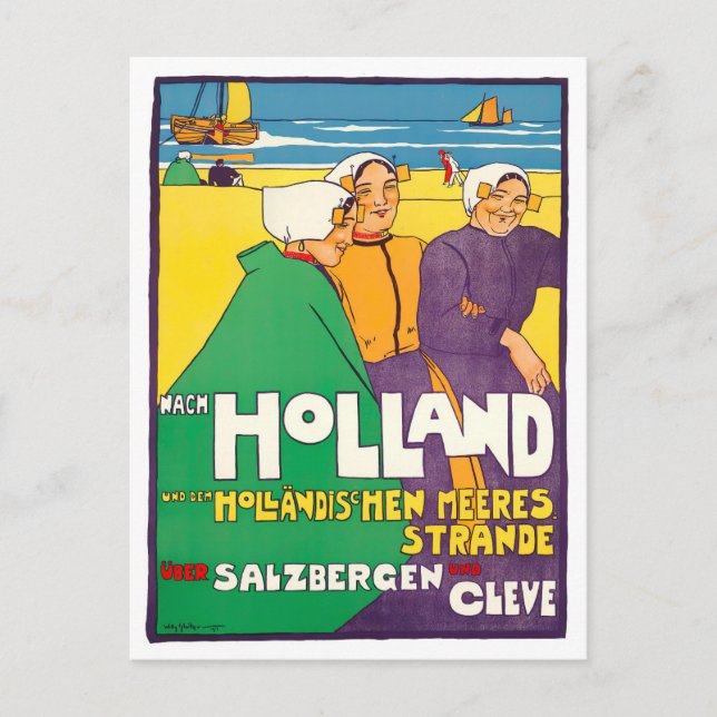 Carte postale voyage vintage Holland (Devant)