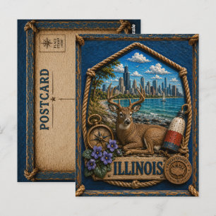 Carte Postale Voyage Vintage Illinois