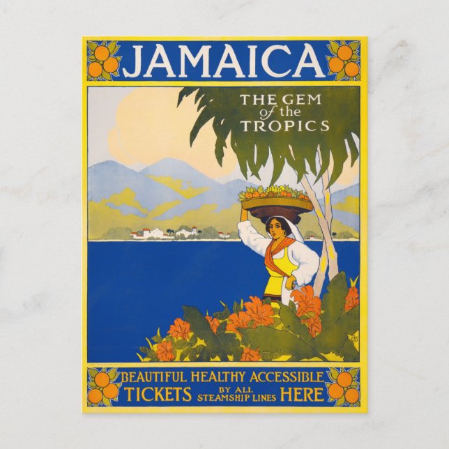 Carte Postale Voyage vintage jamaïcain (Devant)