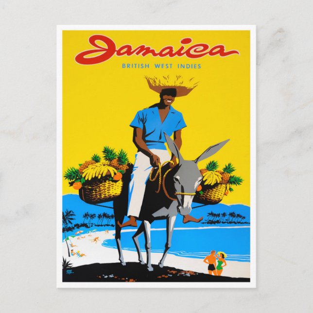 Carte postale voyage vintage Jamaïque (Devant)